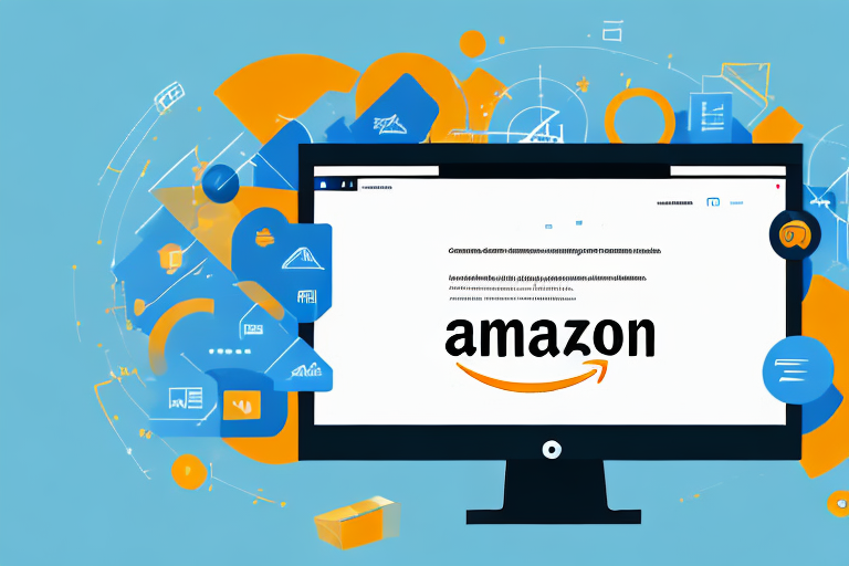 A computer screen displaying the amazon homepage with a cursor hovering over the "sign in" button