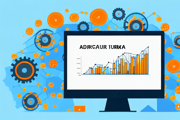 A computer screen displaying a graph showing an upward trend