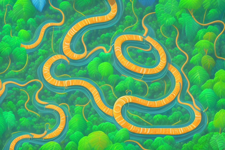 A vast amazon jungle with a winding path