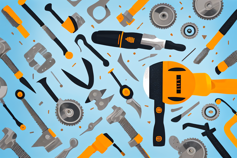 Various tools like a hammer