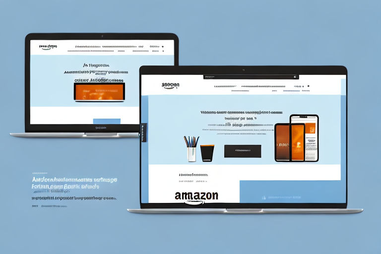 Two different versions of an amazon webpage side by side