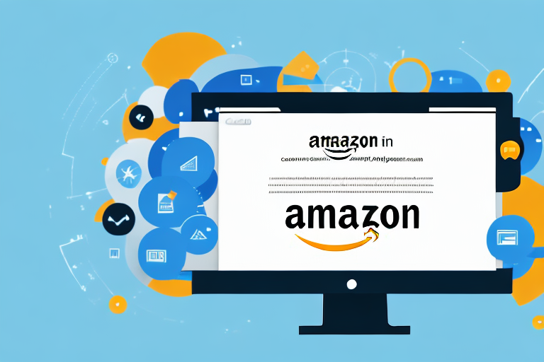 A computer screen displaying the amazon homepage with a cursor hovering over the 'sign in' button