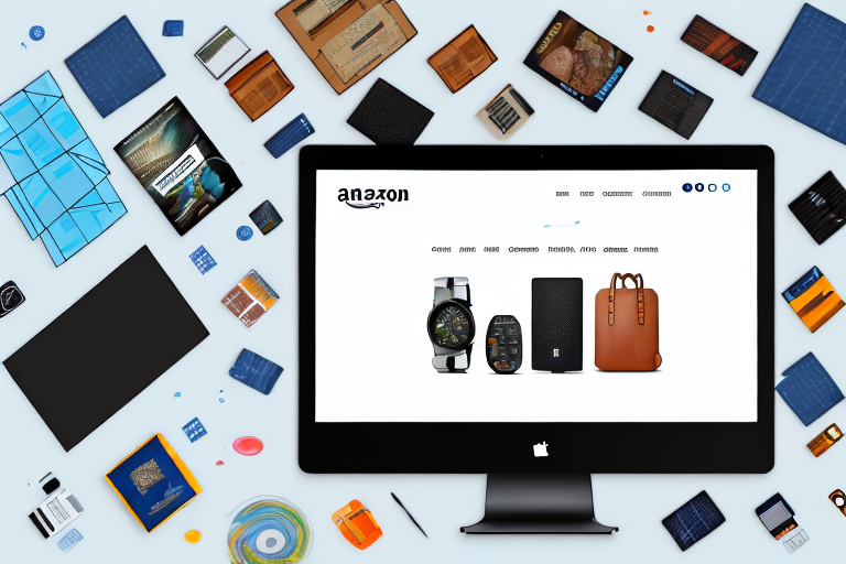 A computer screen displaying the amazon website with an emphasis on the 'sell' button