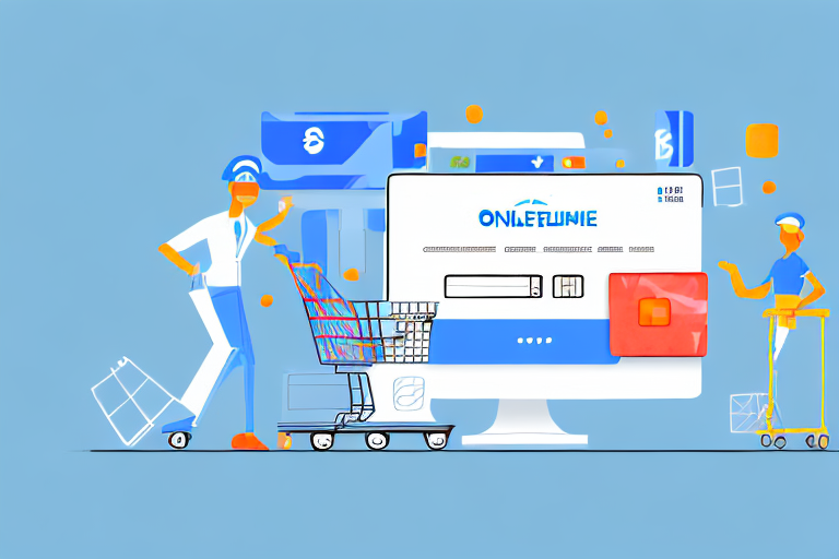 A digital construction process where different elements of an online store like shopping cart