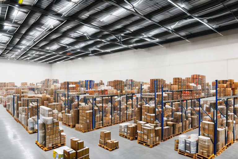 A warehouse filled with various types of goods ready for shipment