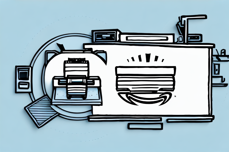 A printer producing labels