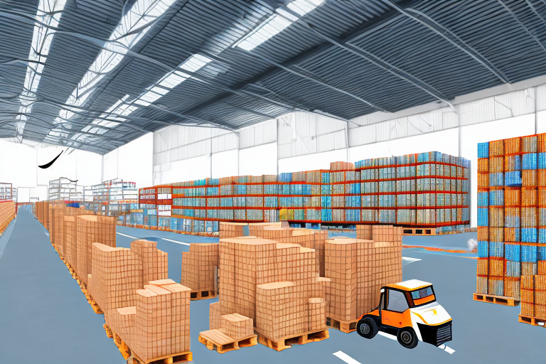 A warehouse with a variety of packaged goods ready for shipment