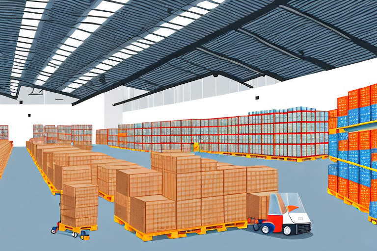 A warehouse filled with various types of packaged goods ready to be shipped