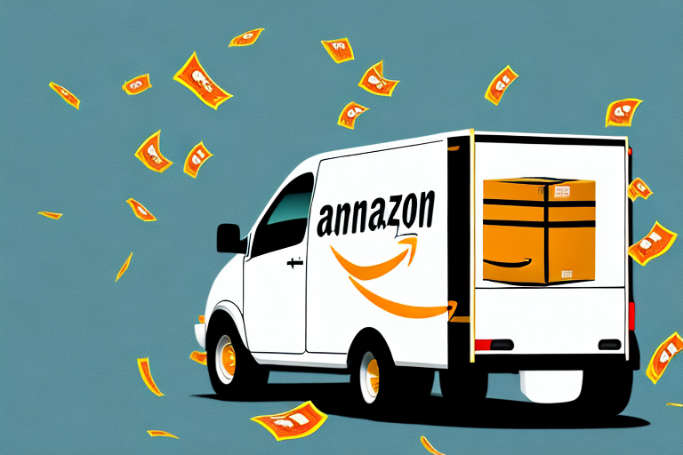 A delivery van with amazon parcels inside