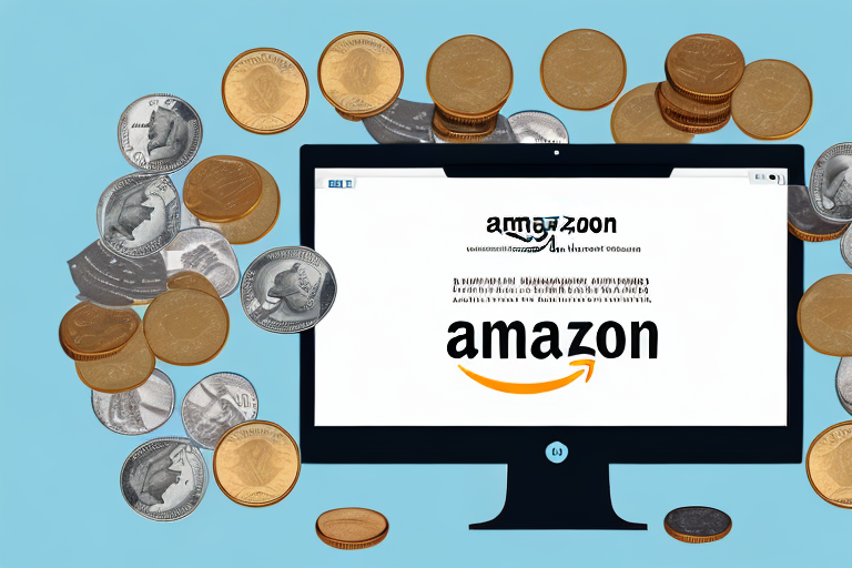 A computer screen displaying the amazon website with various products