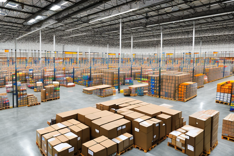 A warehouse filled with various types of products