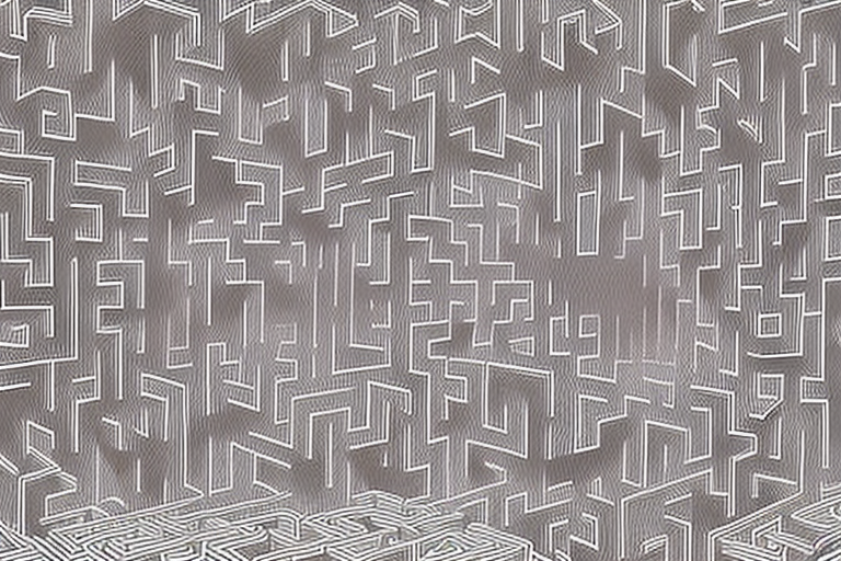 A maze made out of amazon delivery boxes