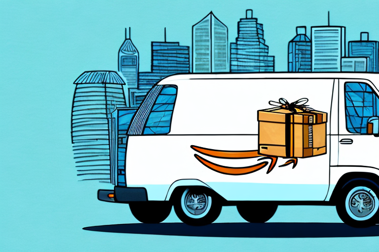 A van with amazon parcels inside