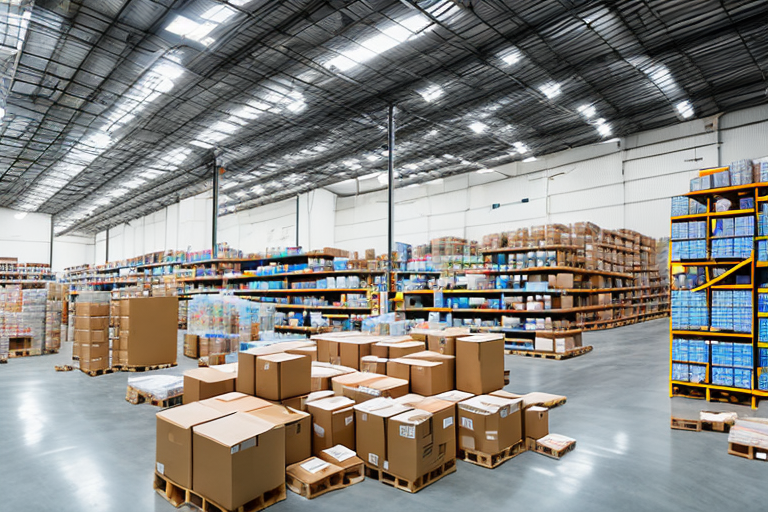 A warehouse filled with various products