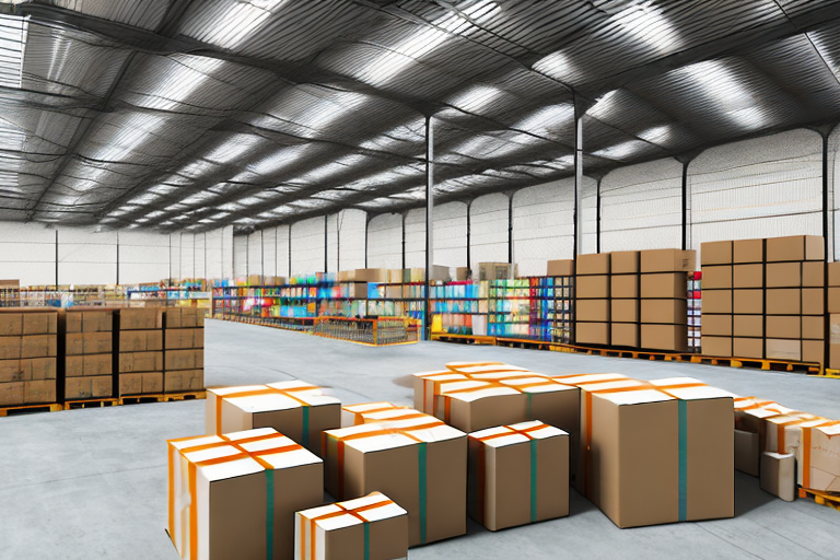 A warehouse filled with various packages