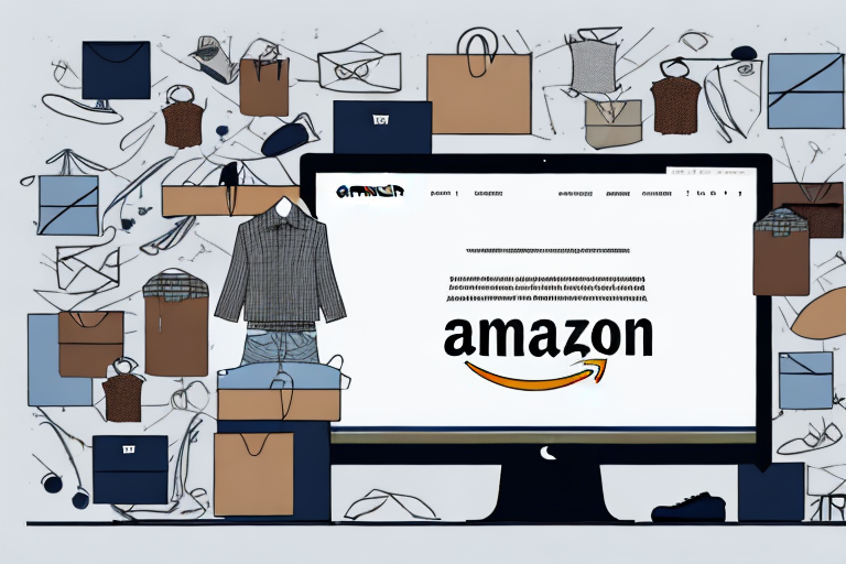 A computer screen displaying an amazon webpage with various clothing items