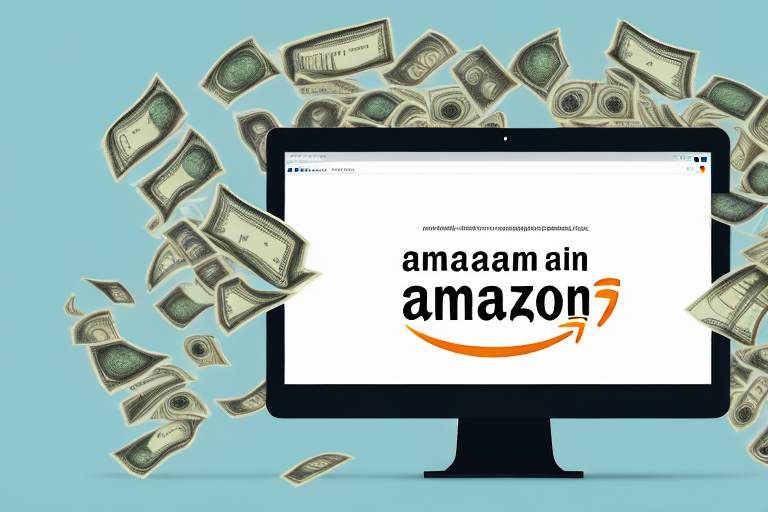 A computer screen displaying an amazon webpage with various products