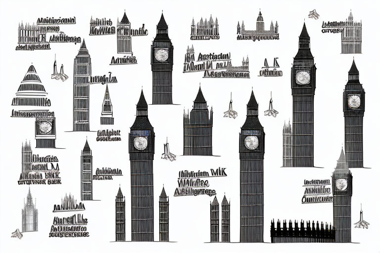 A uk map with amazon packages scattered across it