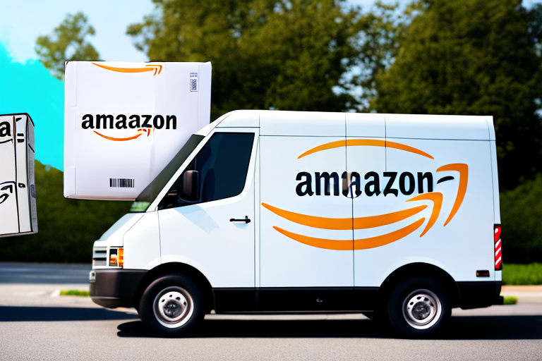 A delivery van with amazon-branded packages inside