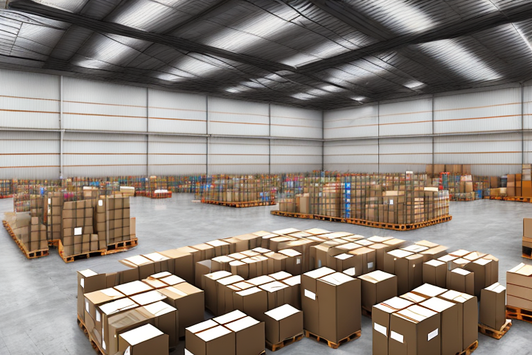 A warehouse filled with various packages ready for shipment