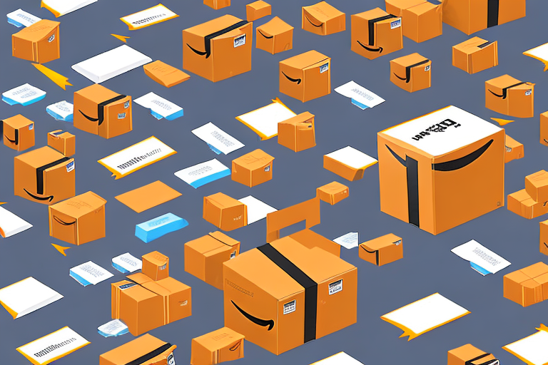 An amazon fba warehouse with boxes being removed from the shelves