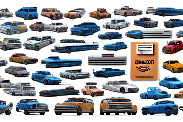 A variety of vehicles in different shapes and colors