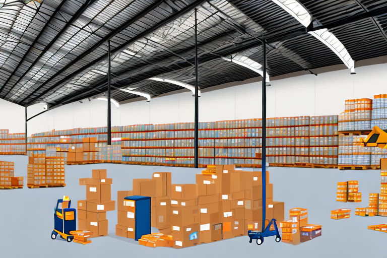 A warehouse full of various items symbolizing amazon's inventory