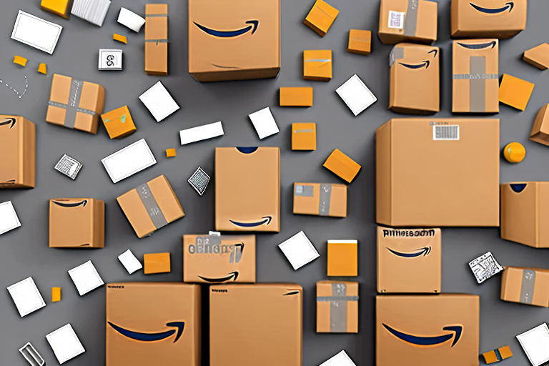 An amazon warehouse with various parcels and boxes