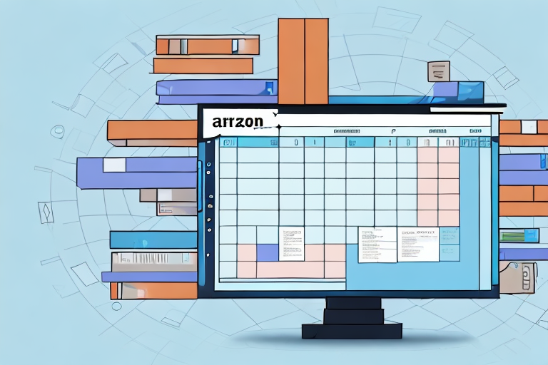 A computer displaying a complex spreadsheet