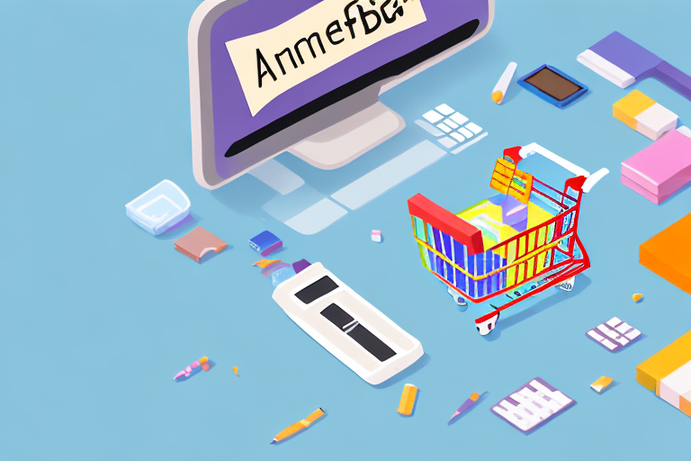 A shopping cart filled with various types of products