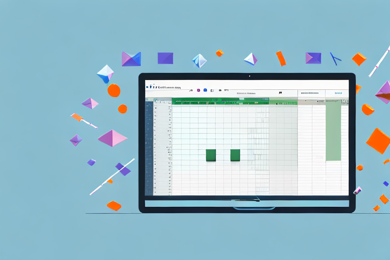 A computer screen displaying a complex spreadsheet