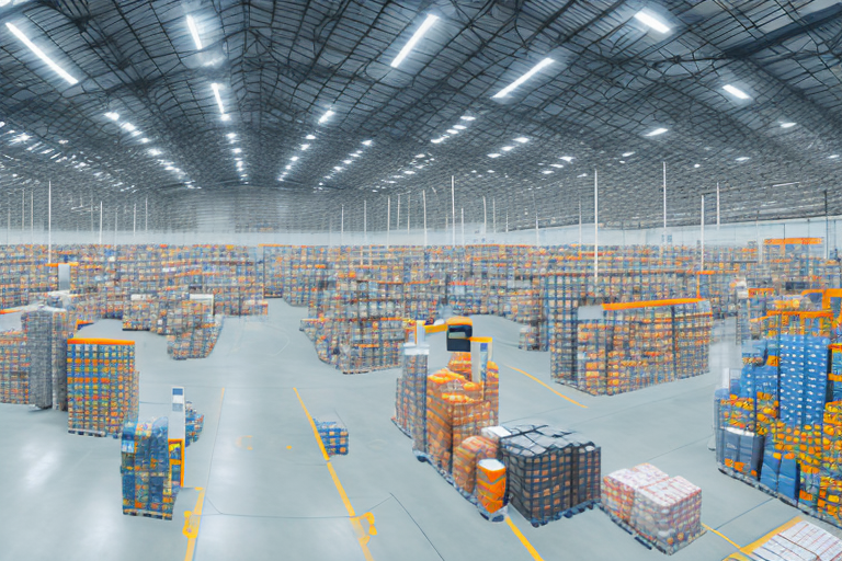 A vast warehouse filled with various products