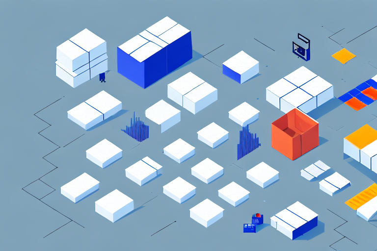 A warehouse full of boxes with a conveyor belt system