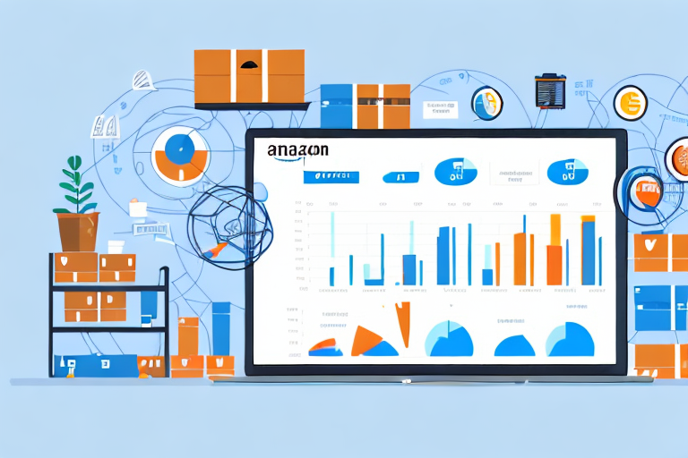 A digital dashboard showing various graphs and charts related to inventory management