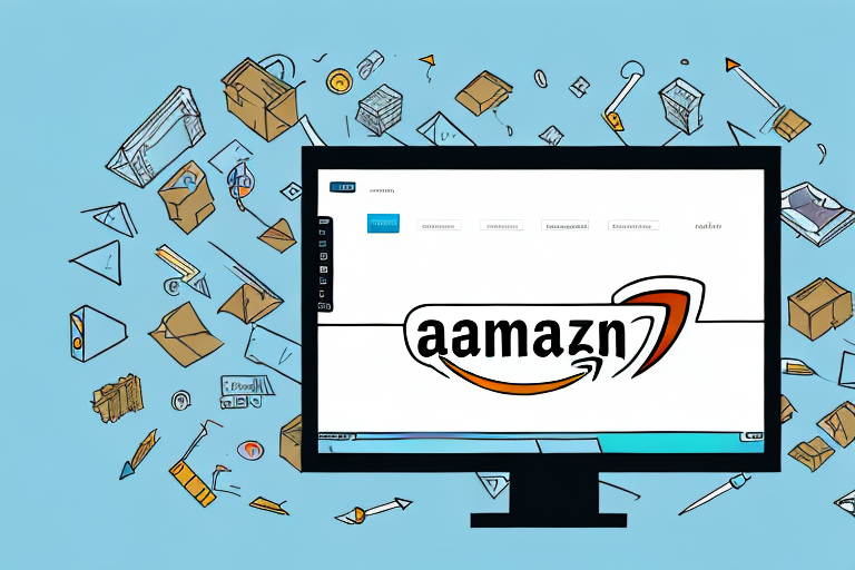 A computer screen displaying an amazon seller interface with various product images