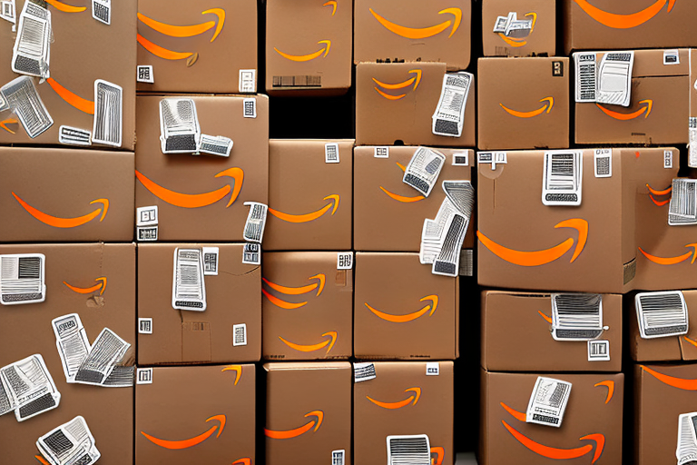 Various sized boxes labeled with amazon's logo