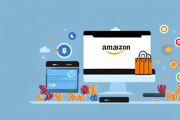 A computer screen displaying the amazon website with a search bar