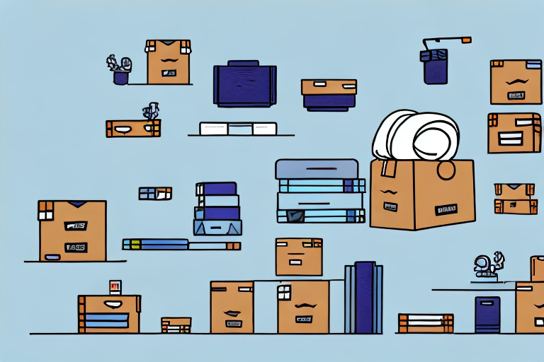 A balanced scale with shopify and amazon boxes on each side