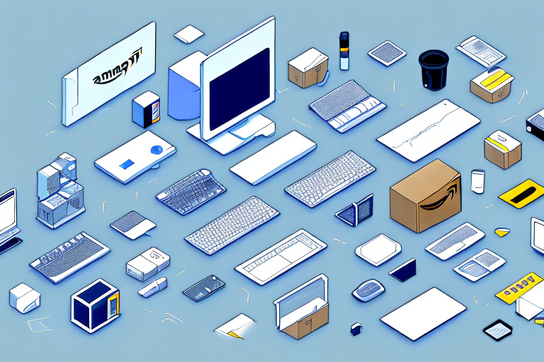 An amazon warehouse with various products