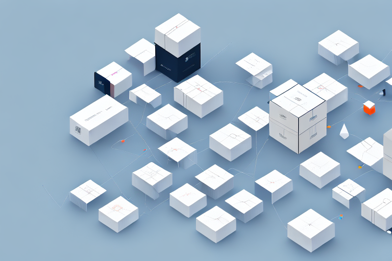 A complex network of boxes and conveyor belts