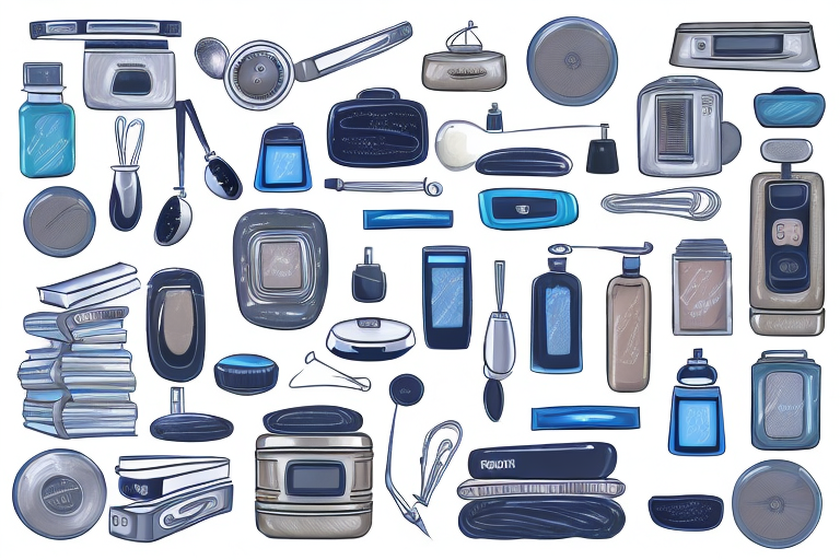 Various products like electronic gadgets