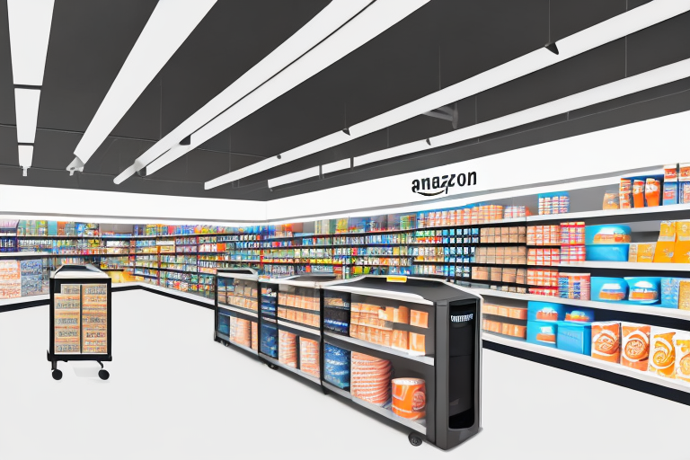 An amazon go store's interior