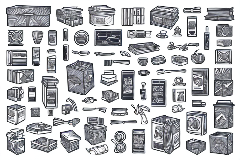 A collection of various products such as electronics