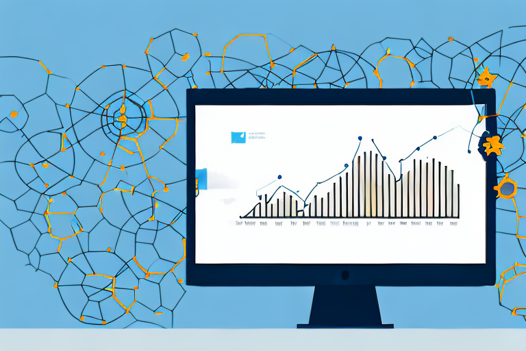 A computer screen displaying a graph showing growth