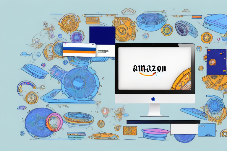 A computer screen showing both amazon and ebay platforms with various items being transferred from one to the other