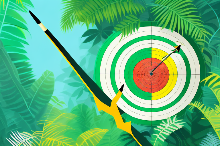 A well-crafted arrow hitting a bullseye on a target