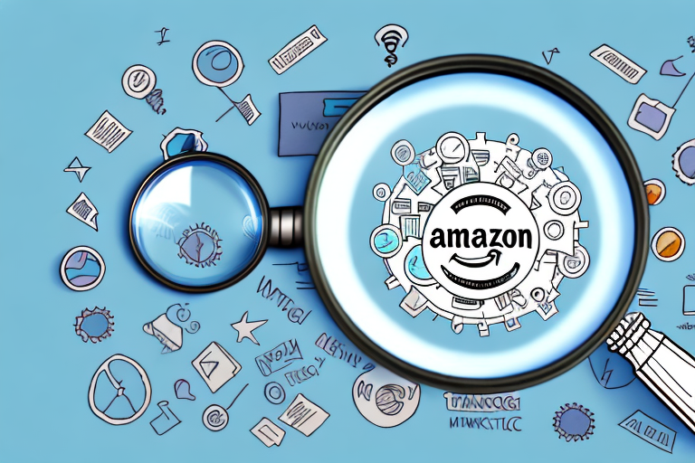 A magnifying glass focusing on a symbolic representation of an amazon ppc management agency