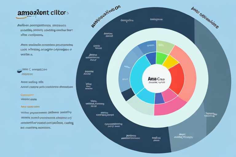 An amazon product listing with a pie chart next to it