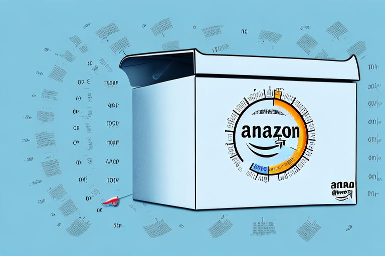 An amazon delivery box with a thermometer inside