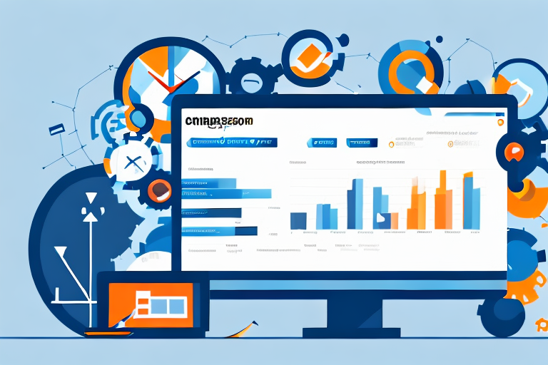 A computer screen displaying an advertising campaign dashboard with various editing tools